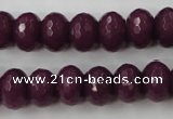 CCN911 15.5 inches 9*12mm faceted rondelle candy jade beads