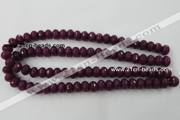 CCN911 15.5 inches 9*12mm faceted rondelle candy jade beads