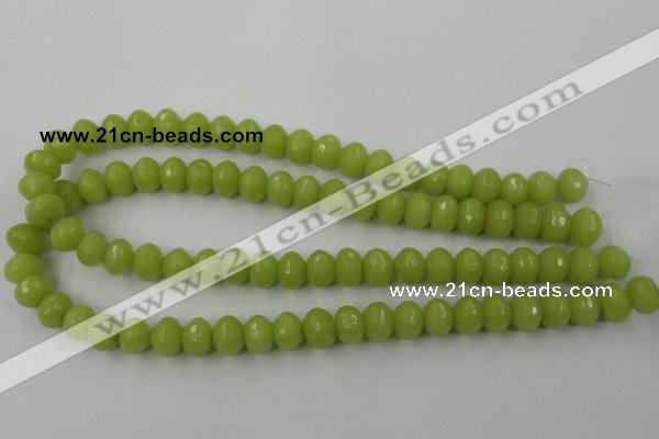 CCN912 15.5 inches 9*12mm faceted rondelle candy jade beads