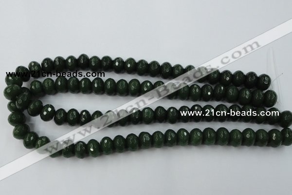 CCN913 15.5 inches 9*12mm faceted rondelle candy jade beads