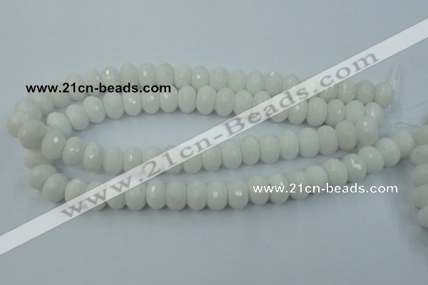 CCN915 15.5 inches 10*14mm faceted rondelle candy jade beads