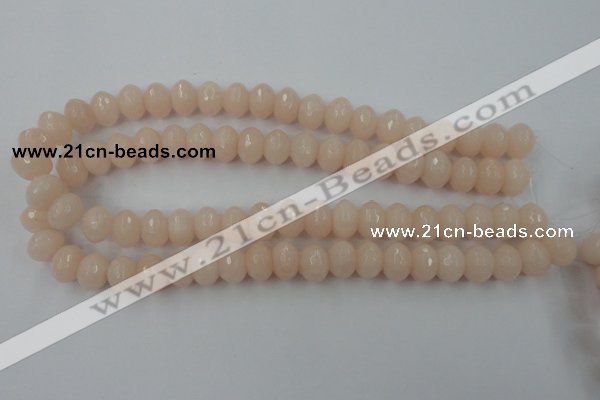 CCN916 15.5 inches 10*14mm faceted rondelle candy jade beads