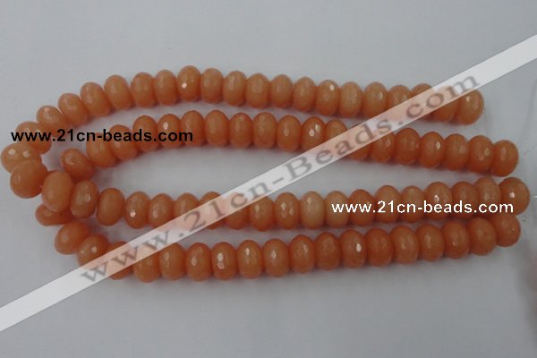 CCN917 15.5 inches 10*14mm faceted rondelle candy jade beads