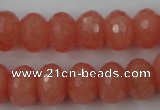 CCN918 15.5 inches 10*14mm faceted rondelle candy jade beads