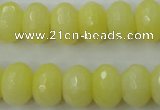 CCN919 15.5 inches 10*14mm faceted rondelle candy jade beads