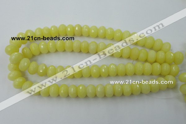 CCN919 15.5 inches 10*14mm faceted rondelle candy jade beads