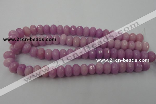 CCN920 15.5 inches 10*14mm faceted rondelle candy jade beads