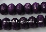 CCN922 15.5 inches 10*14mm faceted rondelle candy jade beads