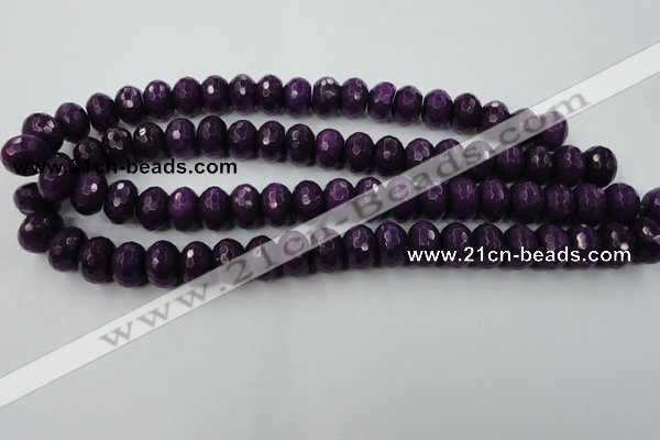 CCN922 15.5 inches 10*14mm faceted rondelle candy jade beads