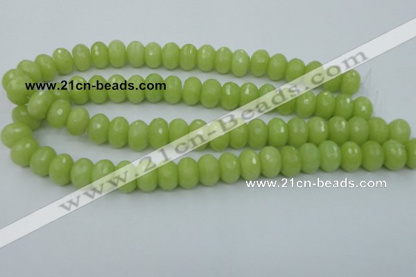 CCN923 15.5 inches 10*14mm faceted rondelle candy jade beads