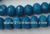 CCN925 15.5 inches 10*14mm faceted rondelle candy jade beads