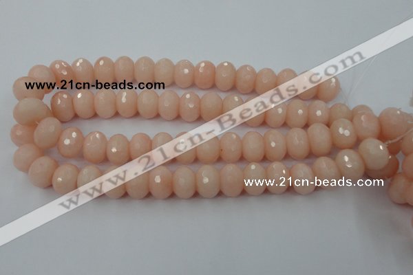 CCN929 15.5 inches 12*16mm faceted rondelle candy jade beads