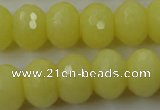 CCN932 15.5 inches 12*16mm faceted rondelle candy jade beads