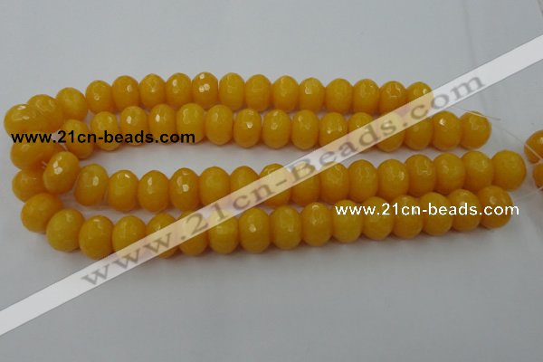 CCN933 15.5 inches 12*16mm faceted rondelle candy jade beads