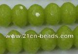 CCN934 15.5 inches 12*16mm faceted rondelle candy jade beads