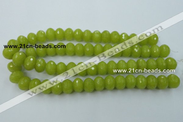 CCN934 15.5 inches 12*16mm faceted rondelle candy jade beads