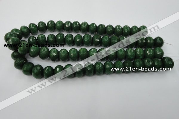 CCN936 15.5 inches 12*16mm faceted rondelle candy jade beads