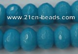 CCN938 15.5 inches 12*16mm faceted rondelle candy jade beads