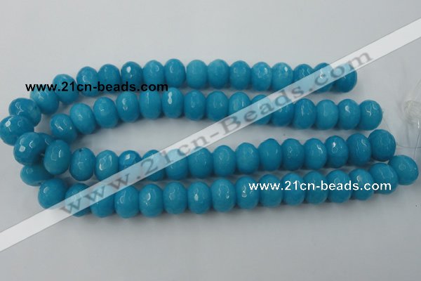 CCN938 15.5 inches 12*16mm faceted rondelle candy jade beads