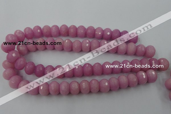 CCN939 15.5 inches 12*16mm faceted rondelle candy jade beads