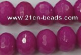 CCN945 15.5 inches 14*18mm faceted rondelle candy jade beads