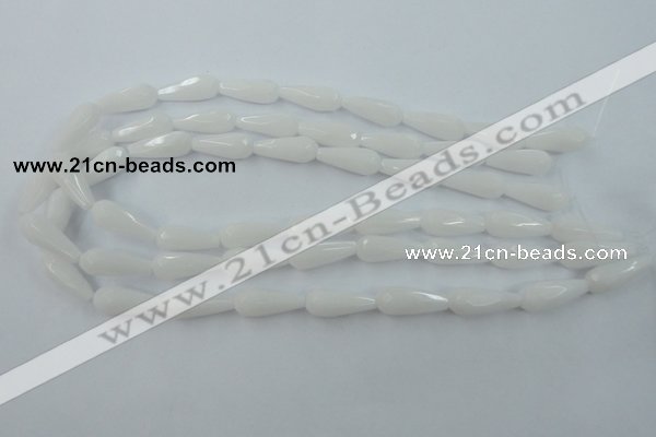 CCN973 15.5 inches 9*22mm faceted teardrop candy jade beads