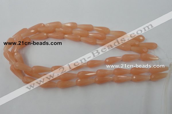 CCN974 15.5 inches 9*22mm faceted teardrop candy jade beads