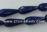 CCN979 15.5 inches 9*22mm faceted teardrop candy jade beads