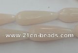 CCN981 15.5 inches 10*30mm faceted teardrop candy jade beads