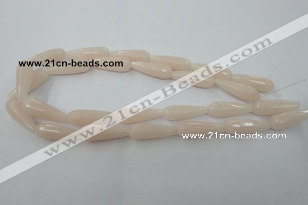 CCN981 15.5 inches 10*30mm faceted teardrop candy jade beads