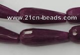 CCN985 15.5 inches 10*30mm faceted teardrop candy jade beads