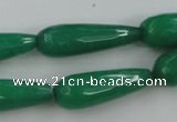 CCN986 15.5 inches 10*30mm faceted teardrop candy jade beads