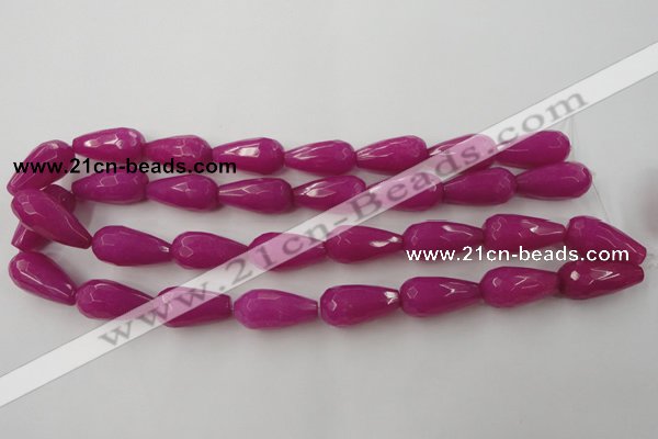 CCN989 15.5 inches 13*25mm faceted teardrop candy jade beads