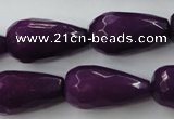 CCN991 15.5 inches 13*25mm faceted teardrop candy jade beads