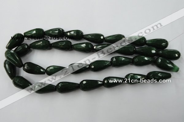 CCN998 15.5 inches 13*25mm faceted teardrop candy jade beads