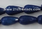 CCN999 15.5 inches 13*25mm faceted teardrop candy jade beads