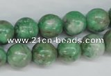 CCO104 15.5 inches 12mm round dyed natural chrysotine beads