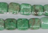 CCO114 15.5 inches 12*12mm square dyed natural chrysotine beads