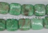 CCO115 15.5 inches 14*14mm square dyed natural chrysotine beads