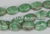 CCO117 15.5 inches 10*14mm oval dyed natural chrysotine beads