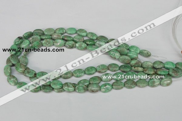 CCO117 15.5 inches 10*14mm oval dyed natural chrysotine beads