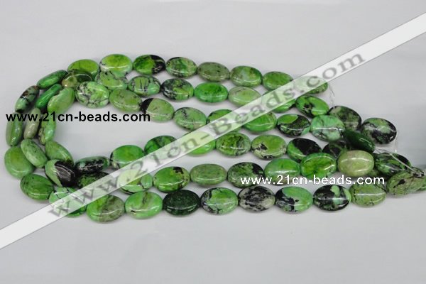 CCO136 15.5 inches 13*18mm oval dyed natural chrysotine beads