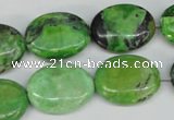 CCO137 15.5 inches 15*20mm oval dyed natural chrysotine beads