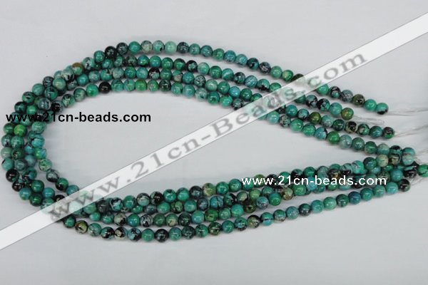 CCO141 15.5 inches 6mm round dyed natural chrysotine beads