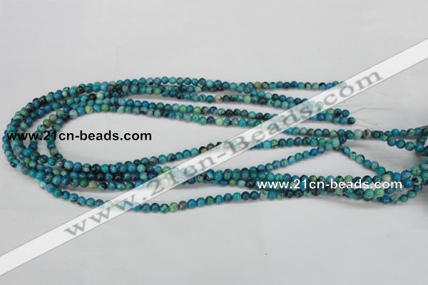 CCO160 15.5 inches 4mm round dyed natural chrysotine beads