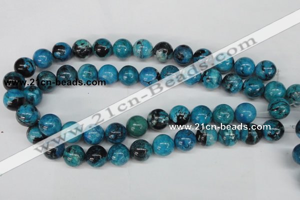 CCO164 15.5 inches 12mm round dyed natural chrysotine beads