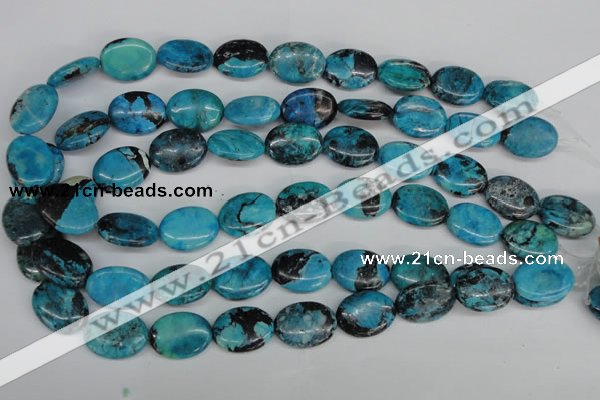 CCO180 15.5 inches 15*20mm oval dyed natural chrysotine beads