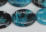 CCO181 15.5 inches 22*30mm oval dyed natural chrysotine beads