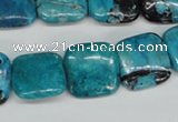 CCO186 15.5 inches 18*18mm square dyed natural chrysotine beads