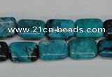 CCO190 15.5 inches 10*14mm rectangle dyed natural chrysotine beads